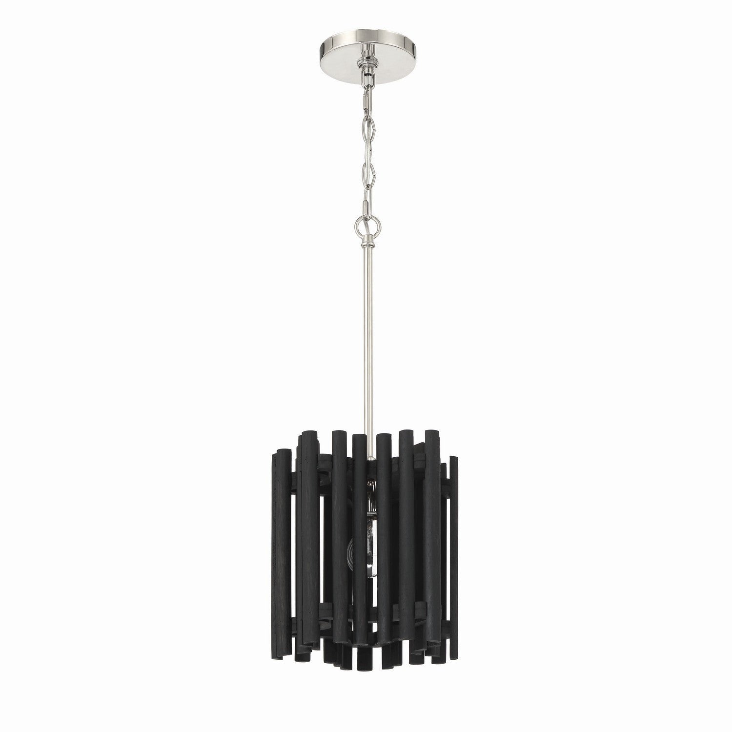 Craftmade - 58491-PLNBWN - One Light Pendant - Freeform - Polished Nickel/Black Walnut