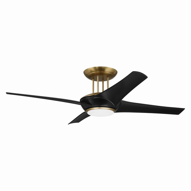 Craftmade - CAM54FBSB4 - 54"Ceiling Fan - Cam - Flat Black/Satin Brass