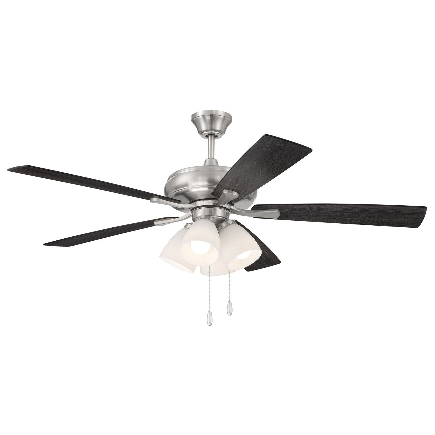 Craftmade - ECF114BNK5-BNGW - 52" Ceiling Fan - Eos Frost 4 Light - Brushed Polished Nickel