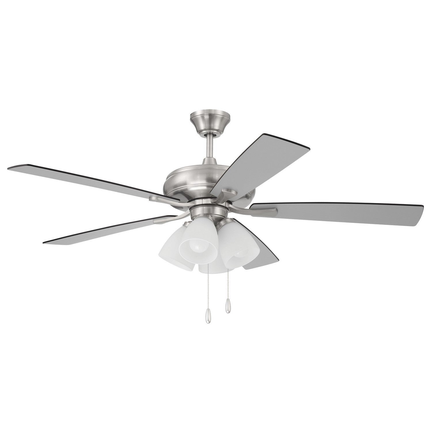Craftmade - ECF114BNK5-BNGW - 52" Ceiling Fan - Eos Frost 4 Light - Brushed Polished Nickel