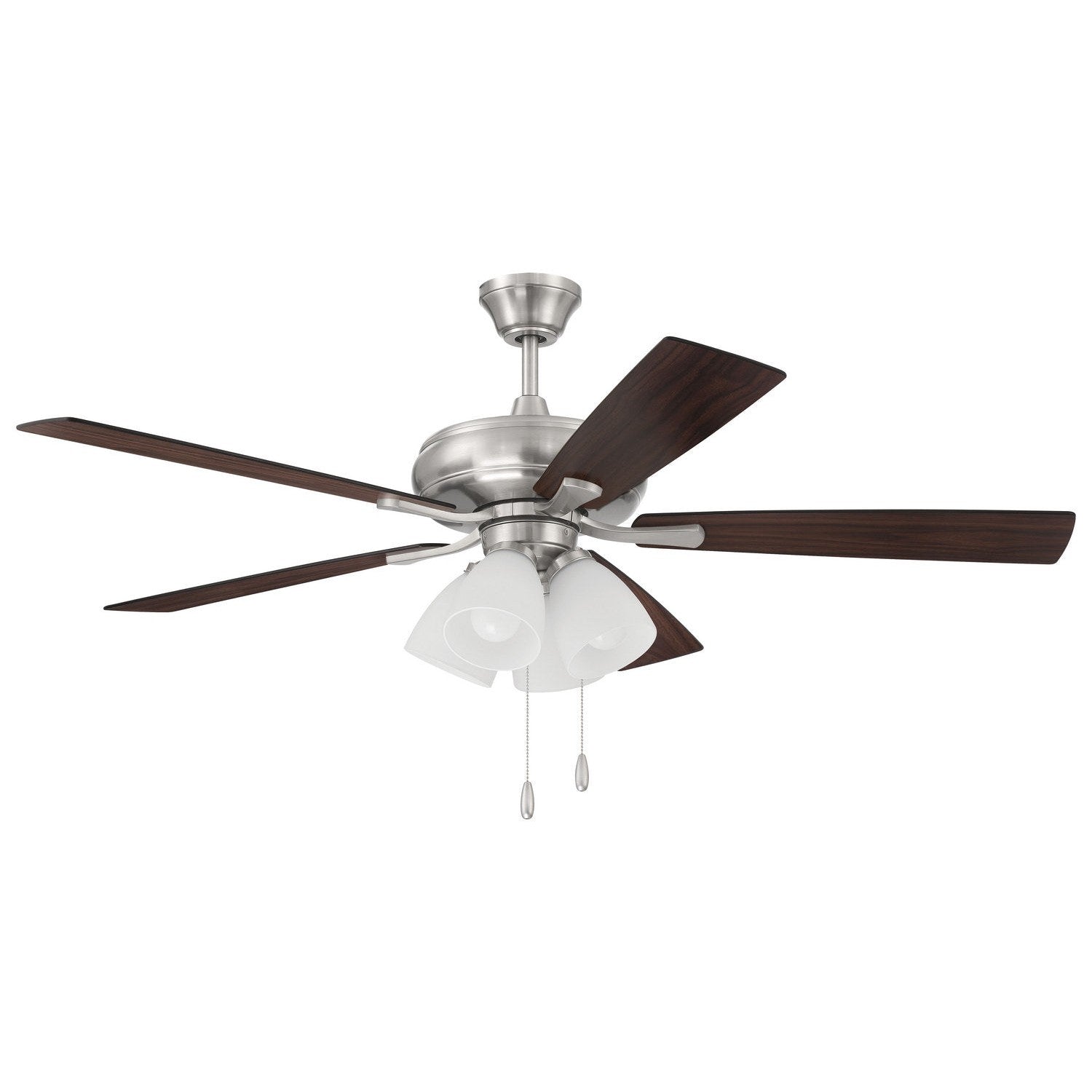 Craftmade - ECF114BNK5-DWWLN - 52" Ceiling Fan - Eos Frost 4 Light - Brushed Polished Nickel