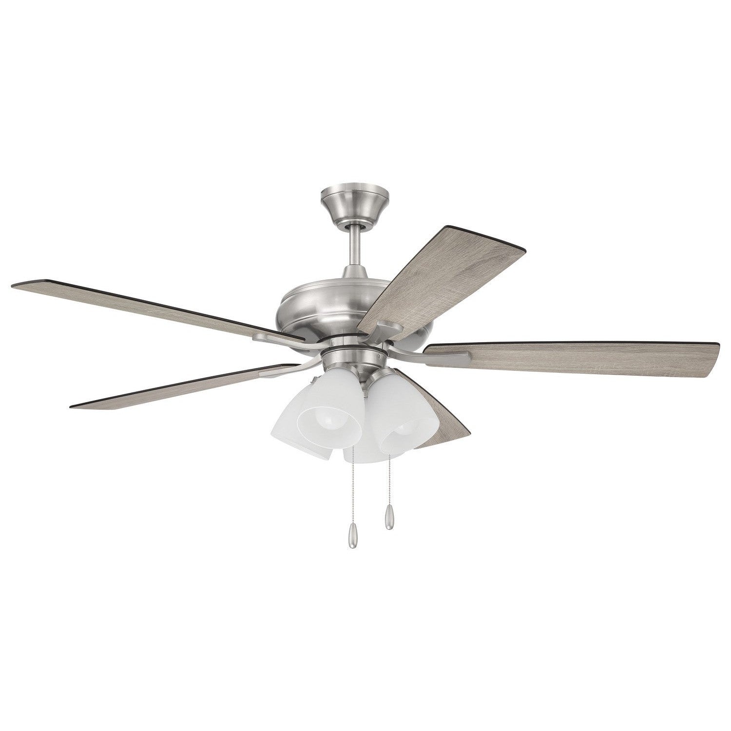 Craftmade - ECF114BNK5-DWWLN - 52" Ceiling Fan - Eos Frost 4 Light - Brushed Polished Nickel