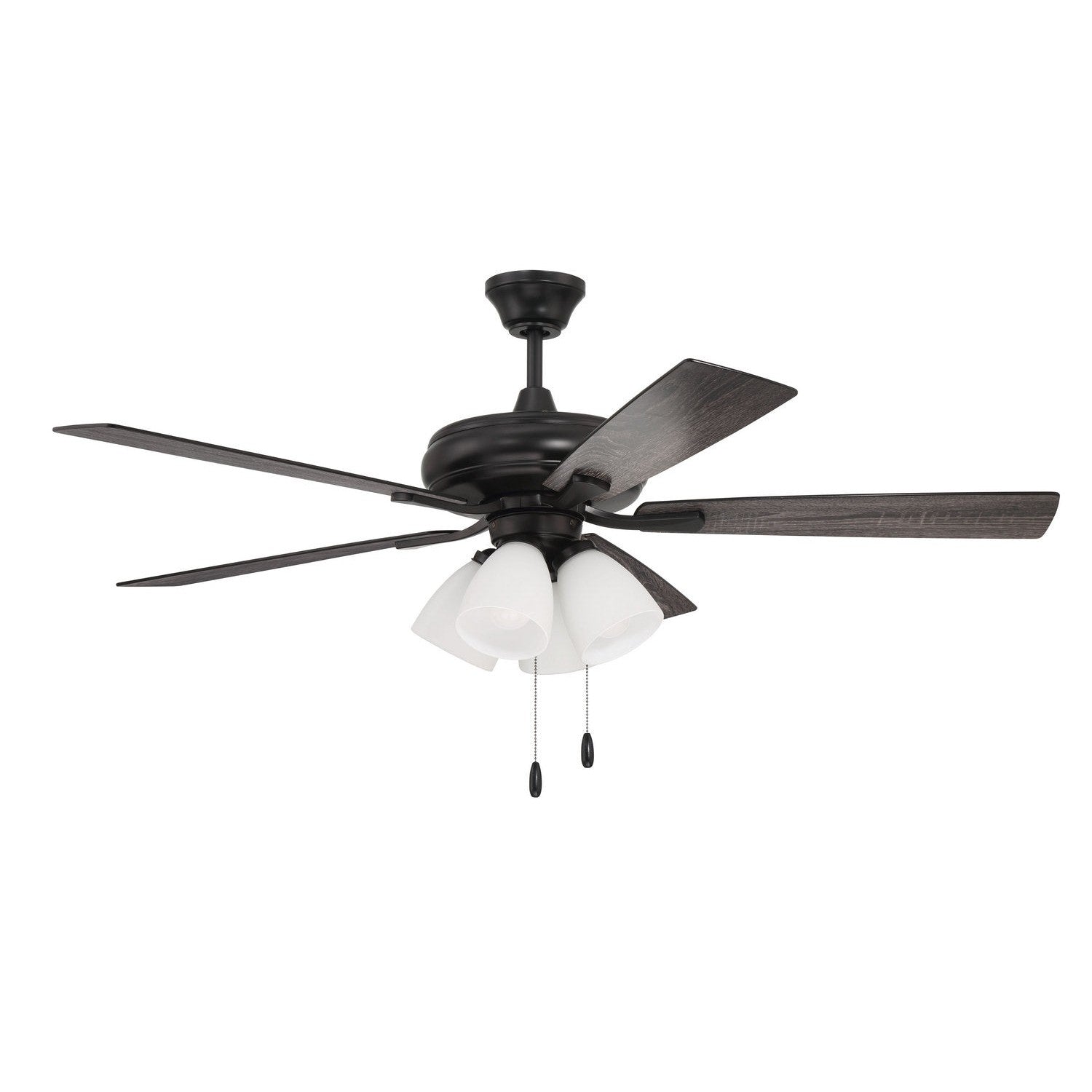 Craftmade - ECF114FB5-FBGW - 52" Ceiling Fan - Eos Frost 4 Light - Flat Black