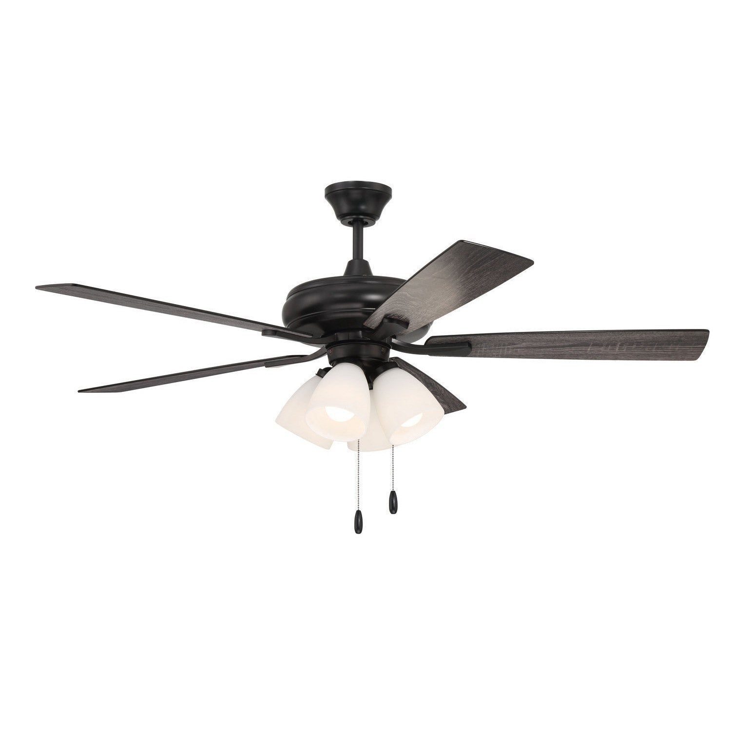 Craftmade - ECF114FB5-FBGW - 52" Ceiling Fan - Eos Frost 4 Light - Flat Black