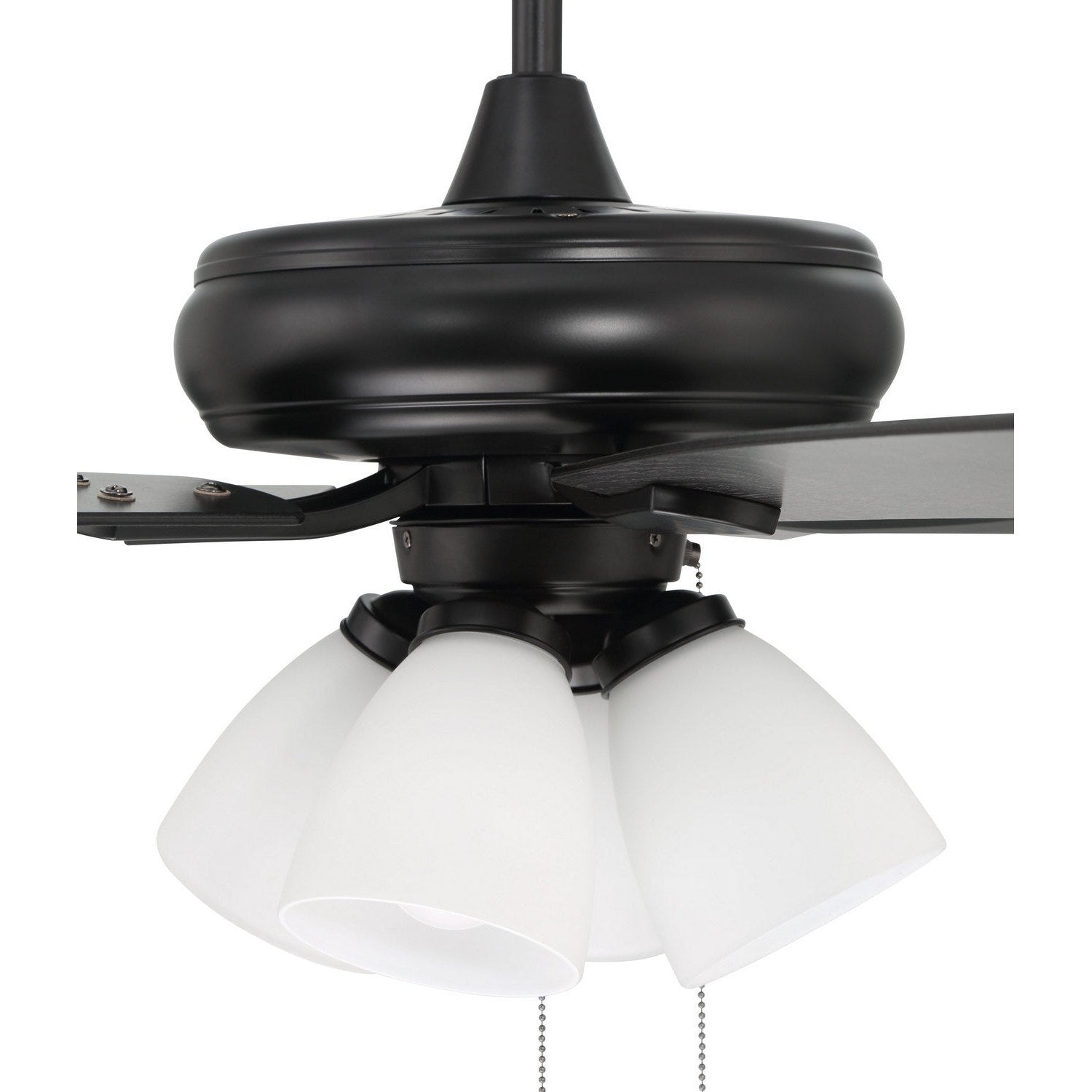 Craftmade - ECF114FB5-FBGW - 52" Ceiling Fan - Eos Frost 4 Light - Flat Black