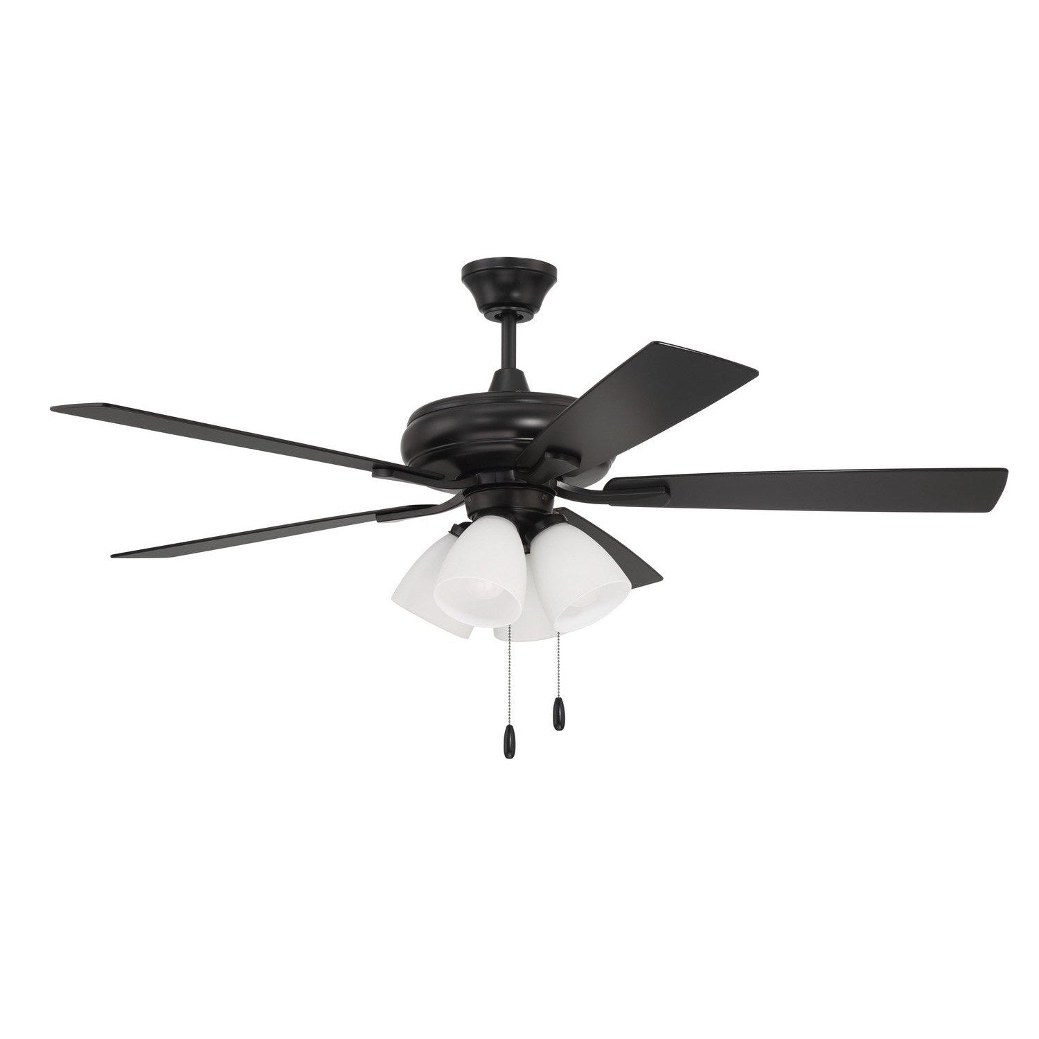 Craftmade - ECF114FB5-FBGW - 52" Ceiling Fan - Eos Frost 4 Light - Flat Black
