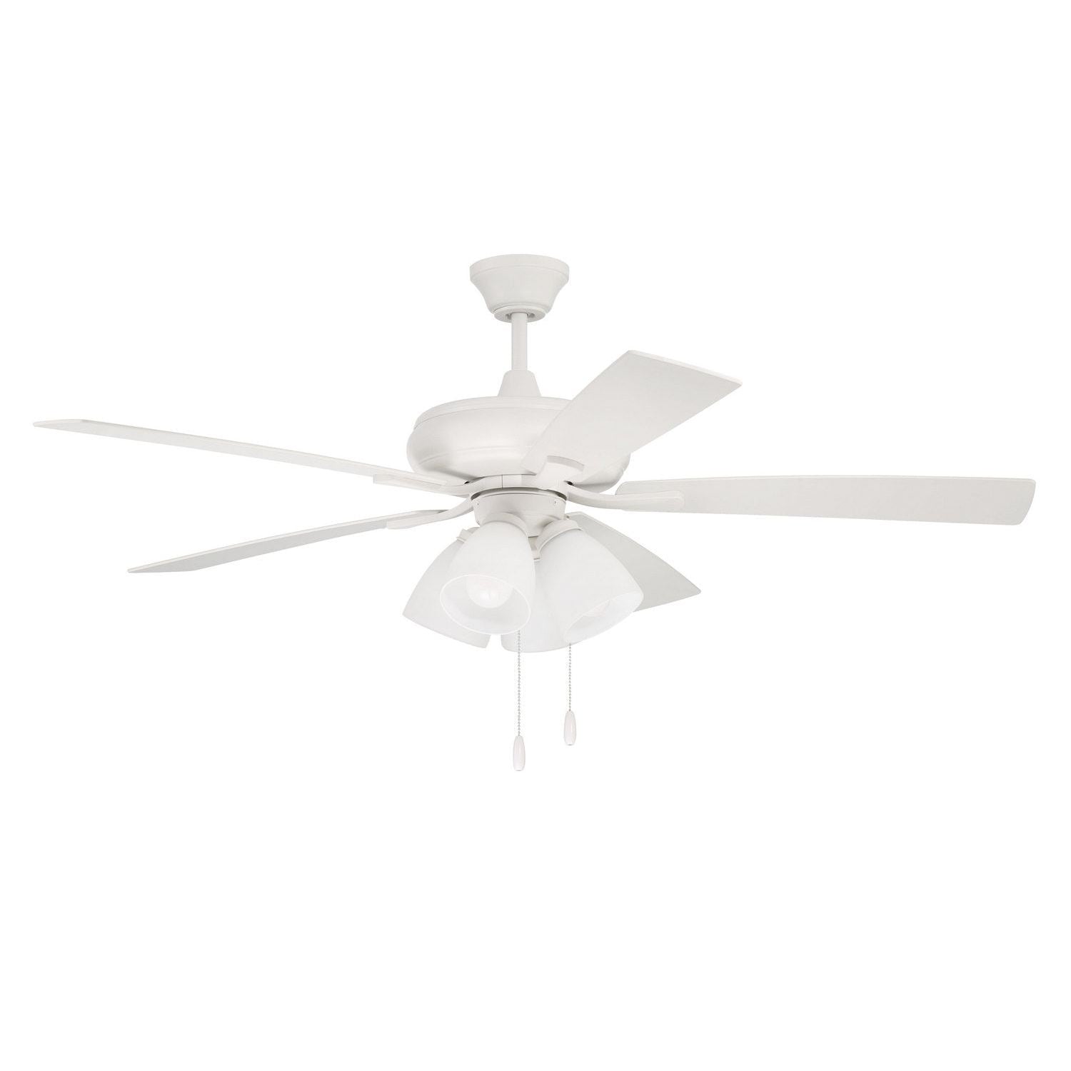 Craftmade - ECF114W5-WWOK - 52" Ceiling Fan - Eos Frost 4 Light - White