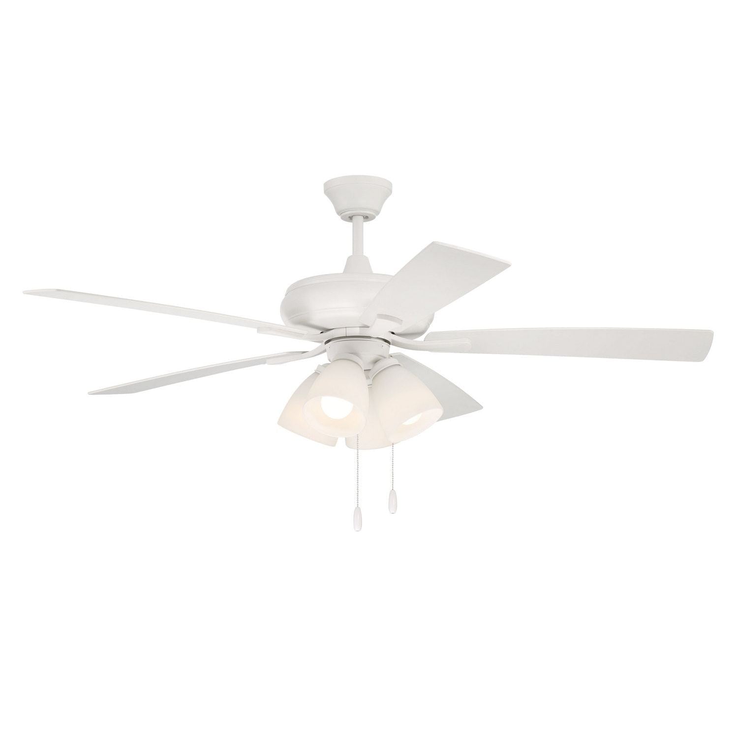 Craftmade - ECF114W5-WWOK - 52" Ceiling Fan - Eos Frost 4 Light - White