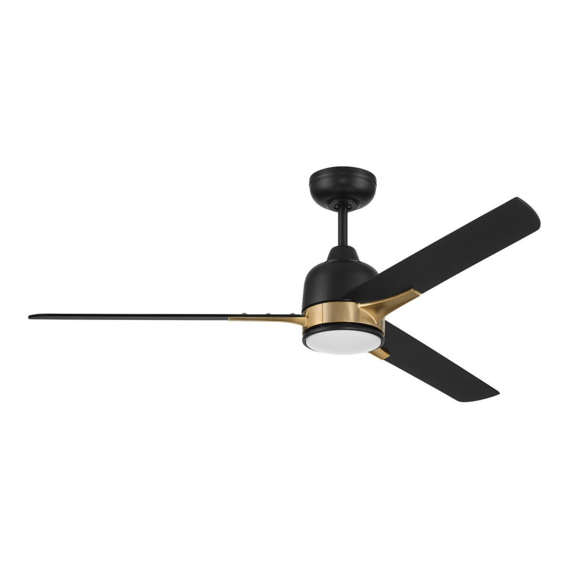 Craftmade - FUL52FBSB3 - 52"Ceiling Fan - Fuller - Flat Black/Satin Brass