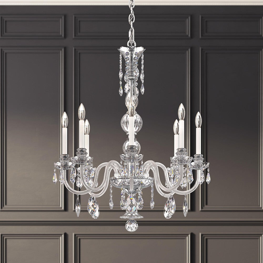 Schonbek - HA5837N-40H - Eight Light Chandelier - Hamilton Nouveau - Polished Silver