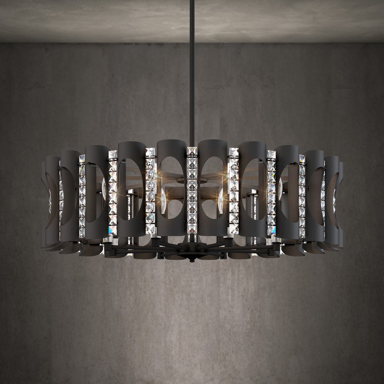 Schonbek - MR1008N-48O - Eight Light Pendant - Twilight - Antique Silver
