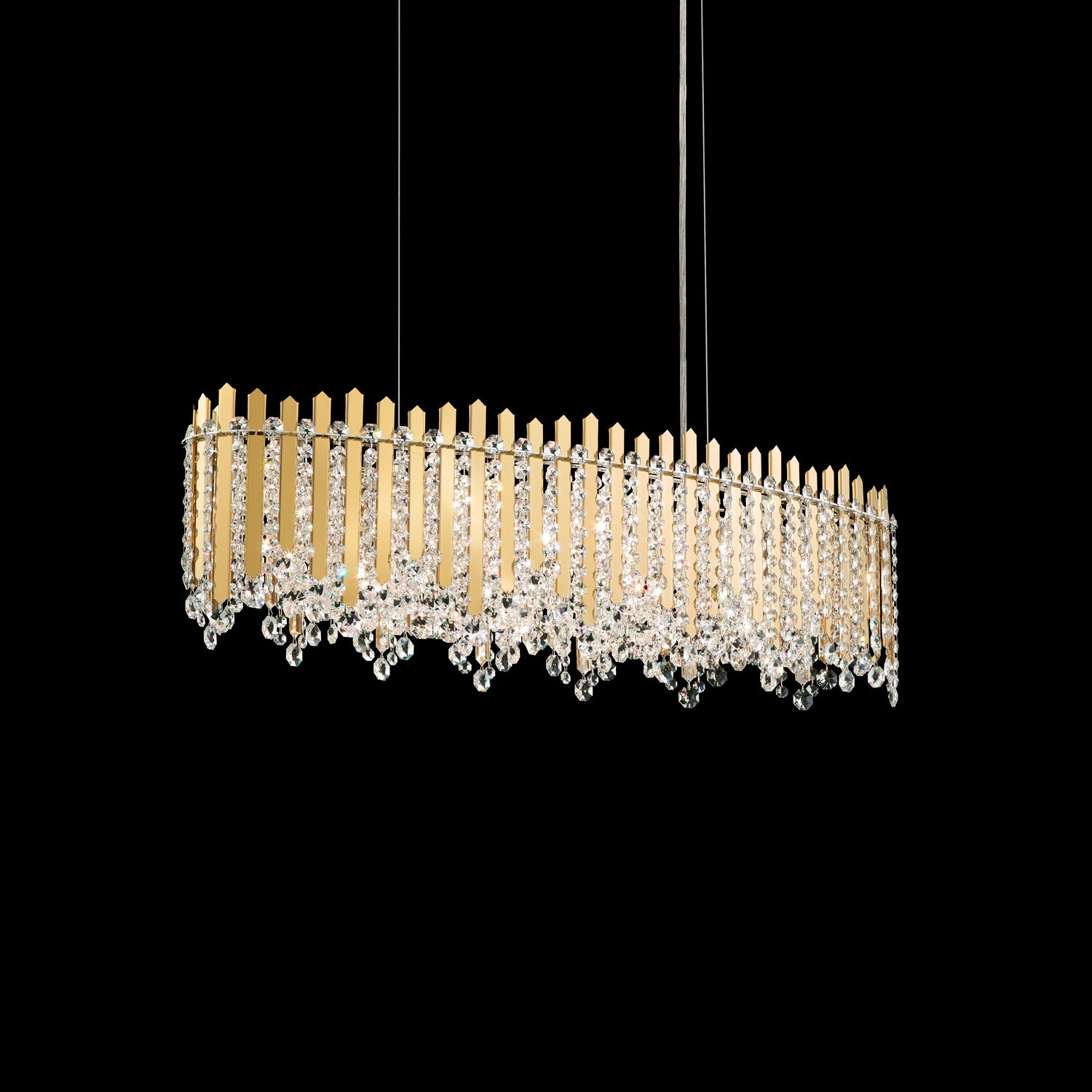 Schonbek - MX8340N-301R - 12 Light Linear Pendant - Chatter - Gold Mirror
