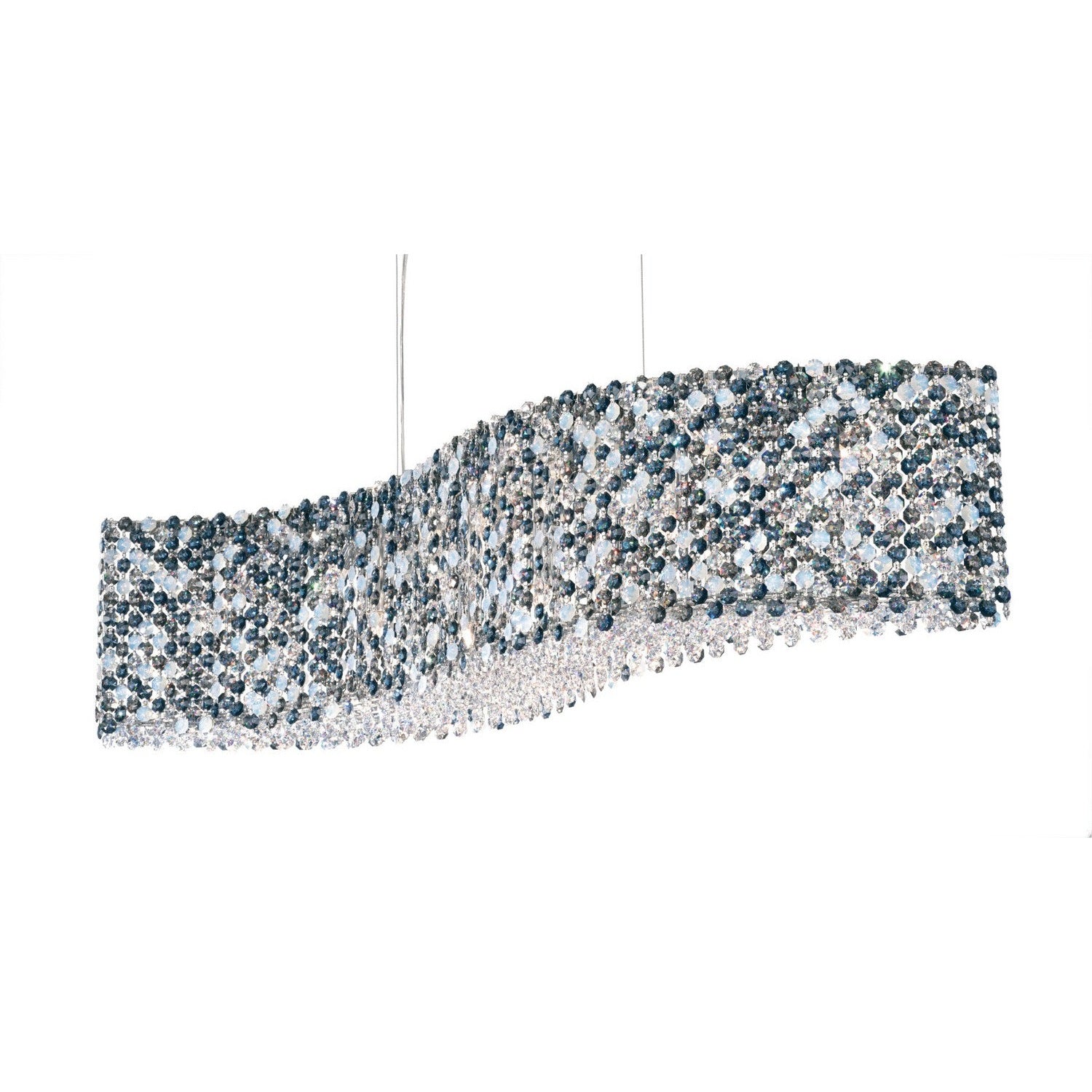 Schonbek - RE3214O - 13 Light Linear Pendant - Refrax - Polished Stainless Steel