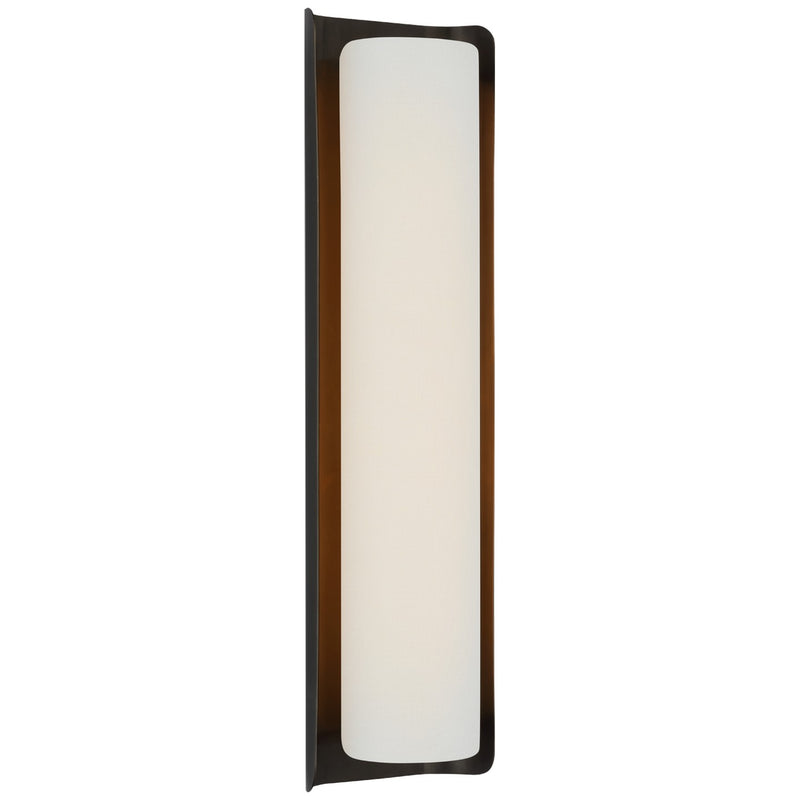 Visual Comfort Signature - WS 2076BZ/L - LED Wall Sconce - Penumbra - Bronze and Linen