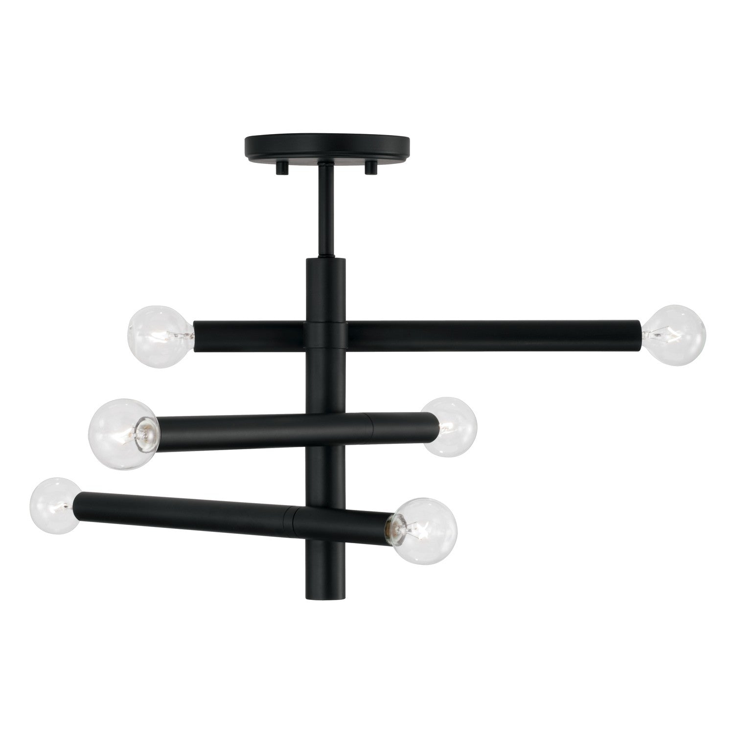 Capital Lighting - 251261MB - Six Light Semi Flush Mount - Zane - Matte Black