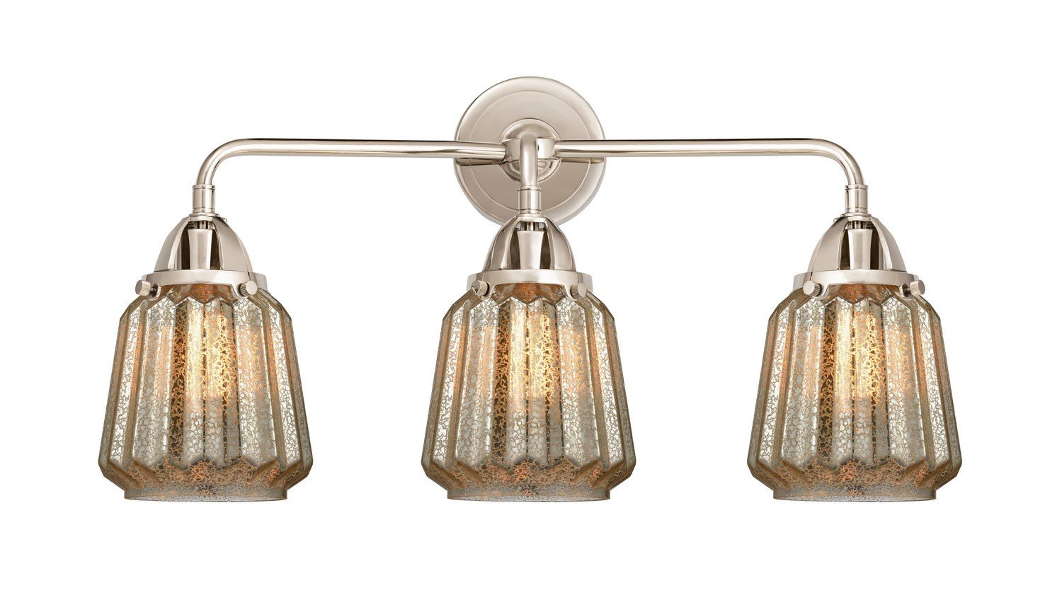Innovations - 288-3W-PN-G146 - Three Light Bath Vanity - Nouveau 2 - Polished Nickel