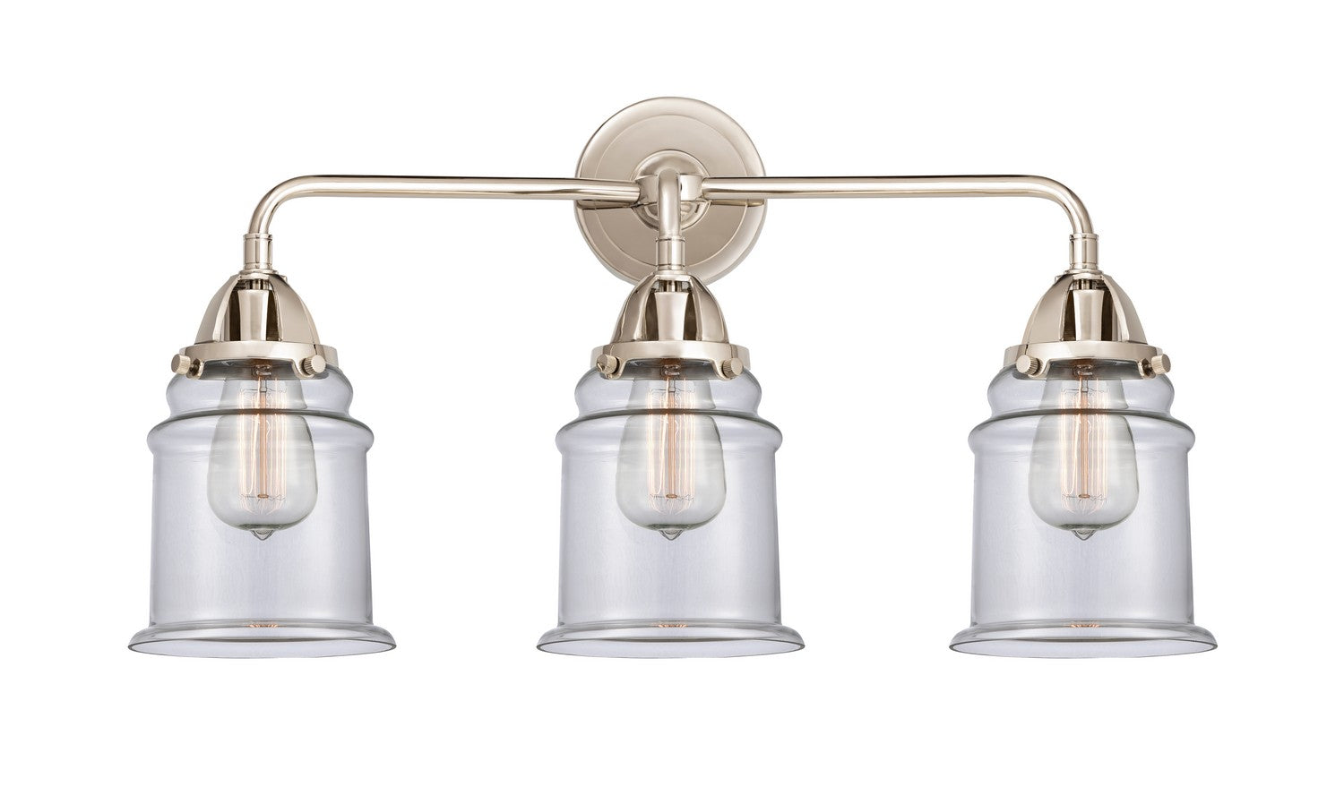 Innovations - 288-3W-PN-G182 - Three Light Bath Vanity - Nouveau 2 - Polished Nickel