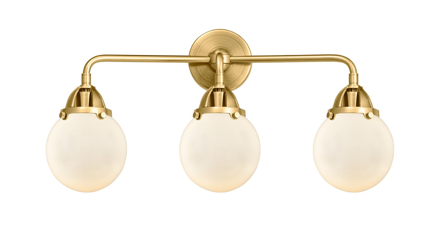 Innovations - 288-3W-SG-G201-6 - Three Light Bath Vanity - Nouveau 2 - Satin Gold