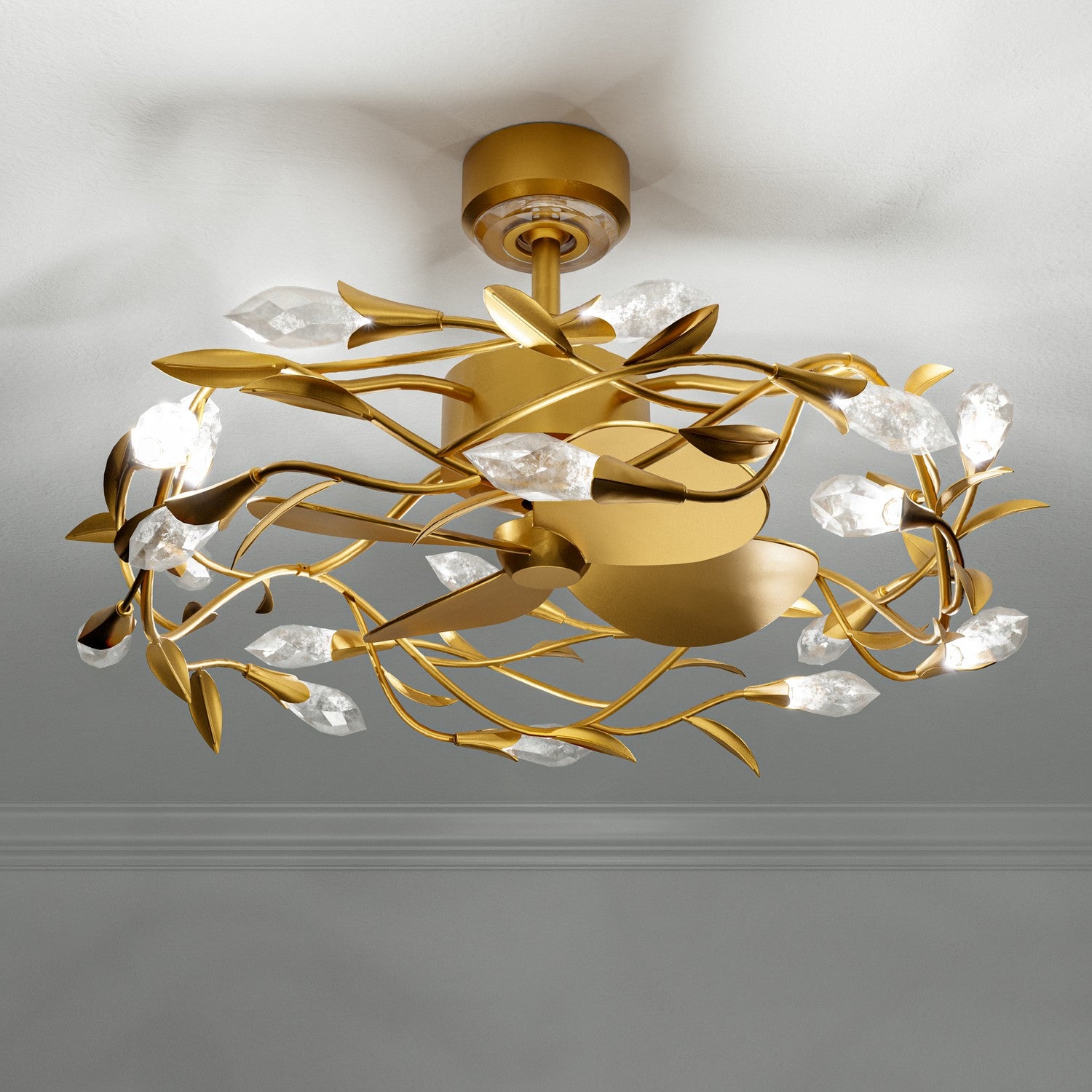 Schonbek - S2432-26OH - LED Lantern - Secret Garden Smart Fandelier - French Gold