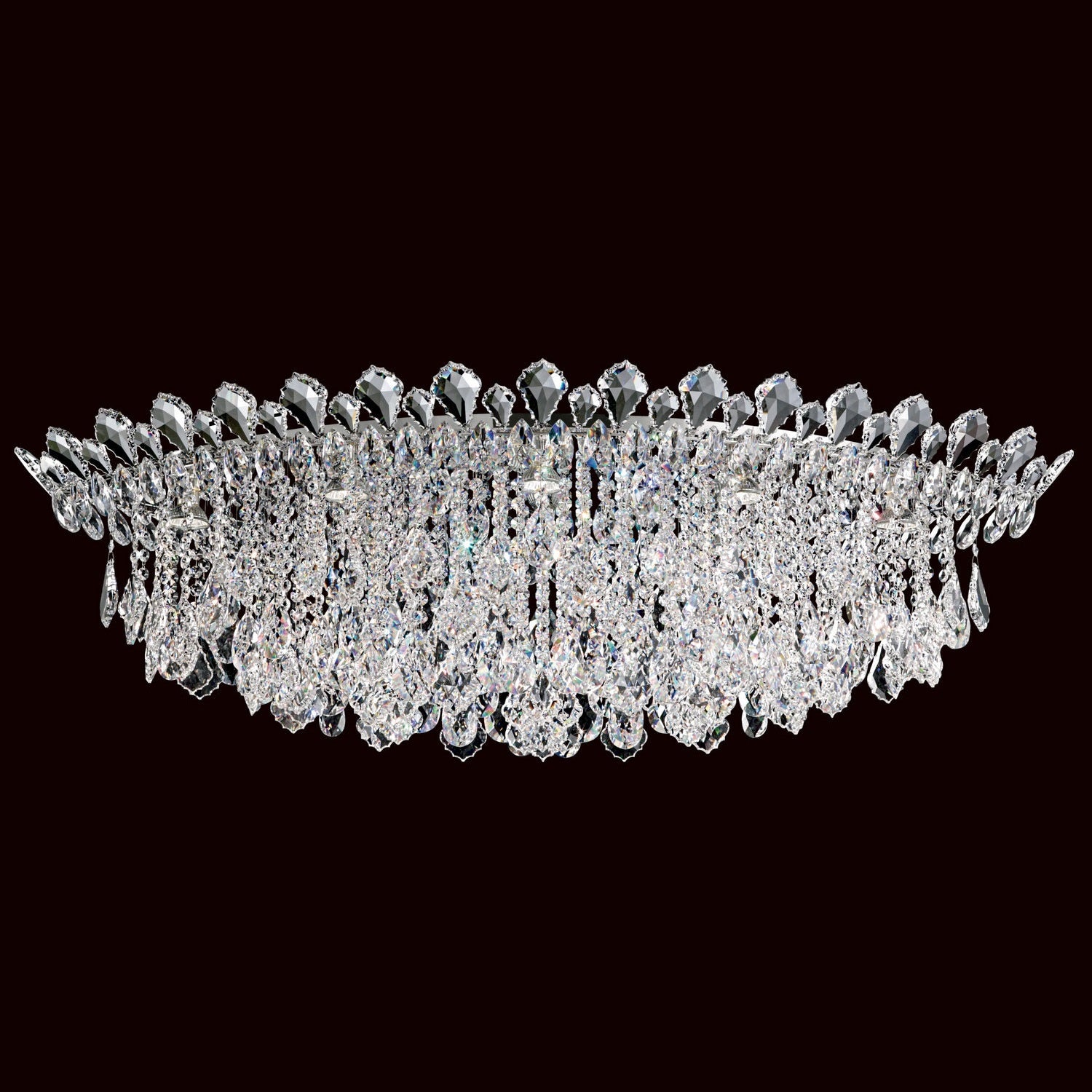 Schonbek - TR4801N-401R - Eight Light Flush Mount - Trilliane Strands - Polished Stainless Steel