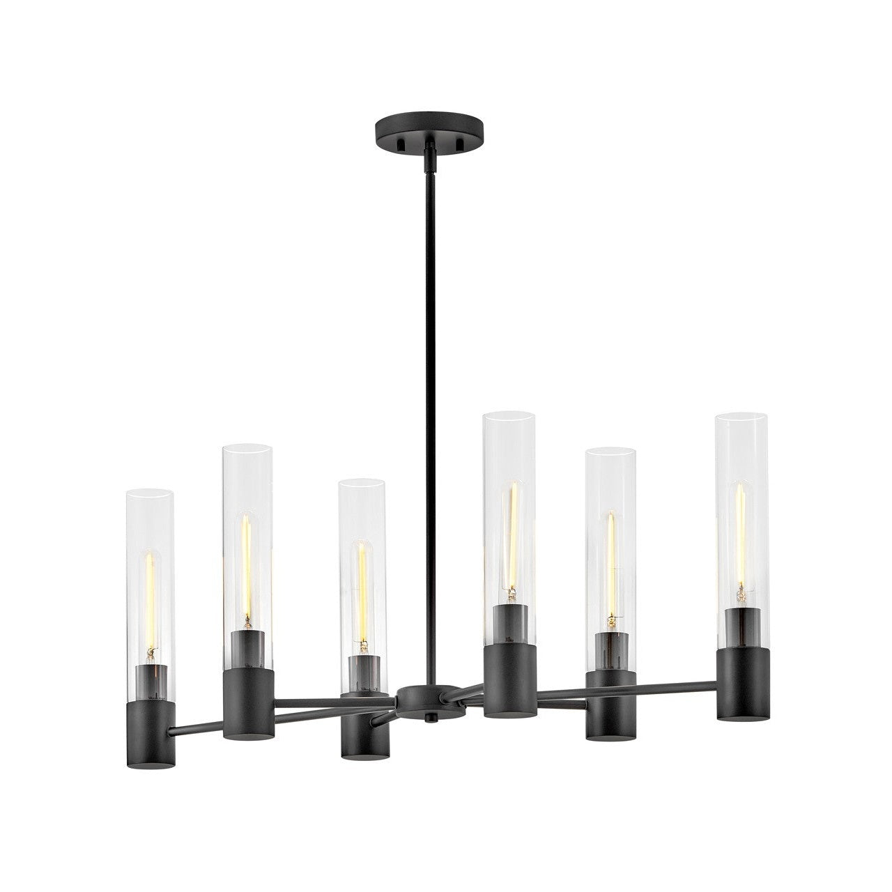 Lark - 85406BK - LED Linear Chandelier - Shea - Black