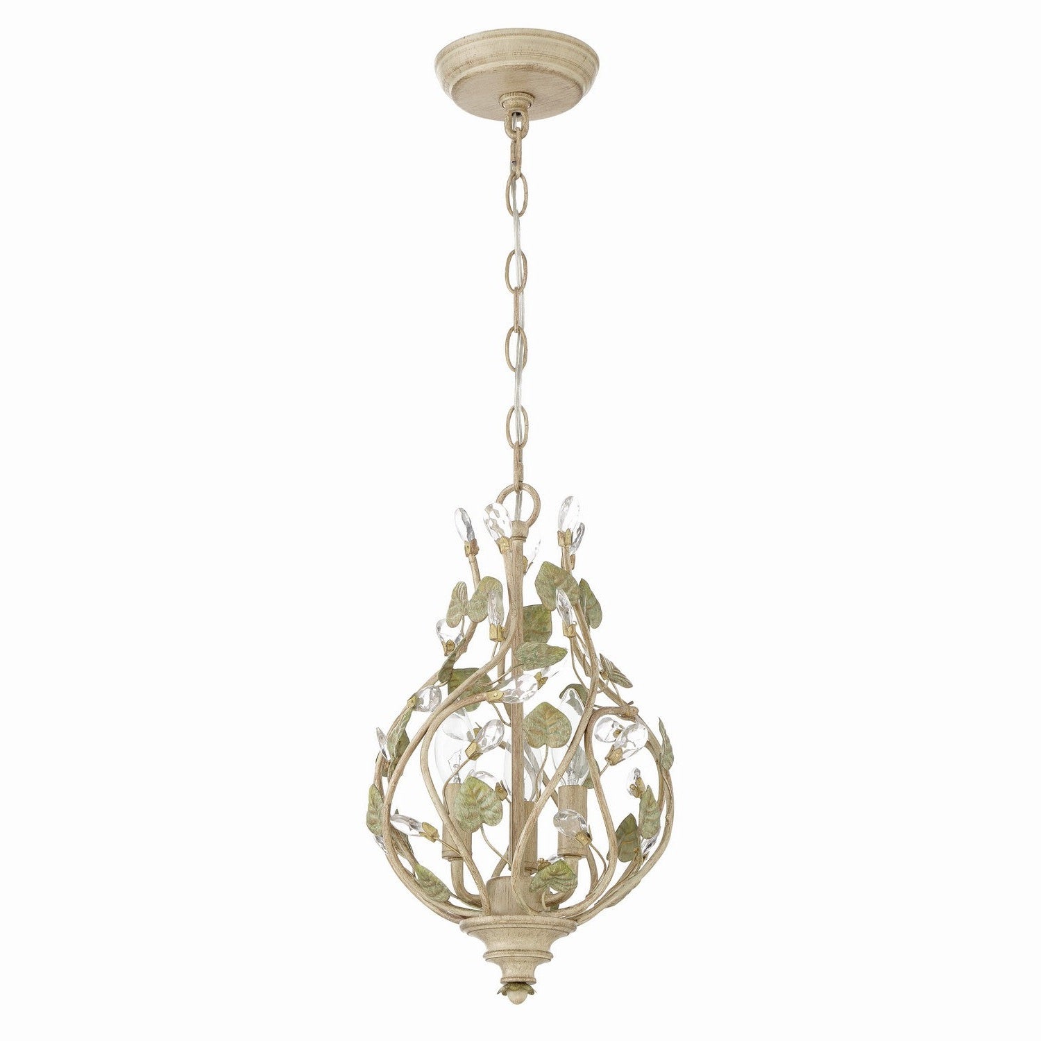 Crystorama - 4845-CT - Three Light Mini Chandelier - Josie - Champagne Green Tea