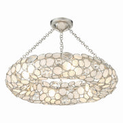 Crystorama - 525-SA_CEILING - Six Light Semi Flush Mount - Palla - Antique Silver