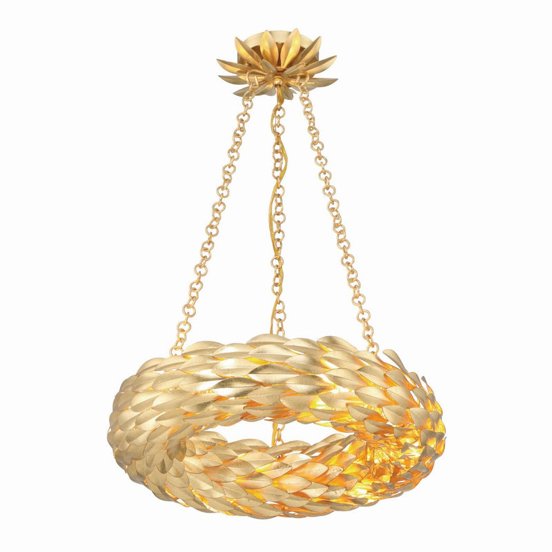 Crystorama - 535-GA - LED Chandelier - Broche - Antique Gold