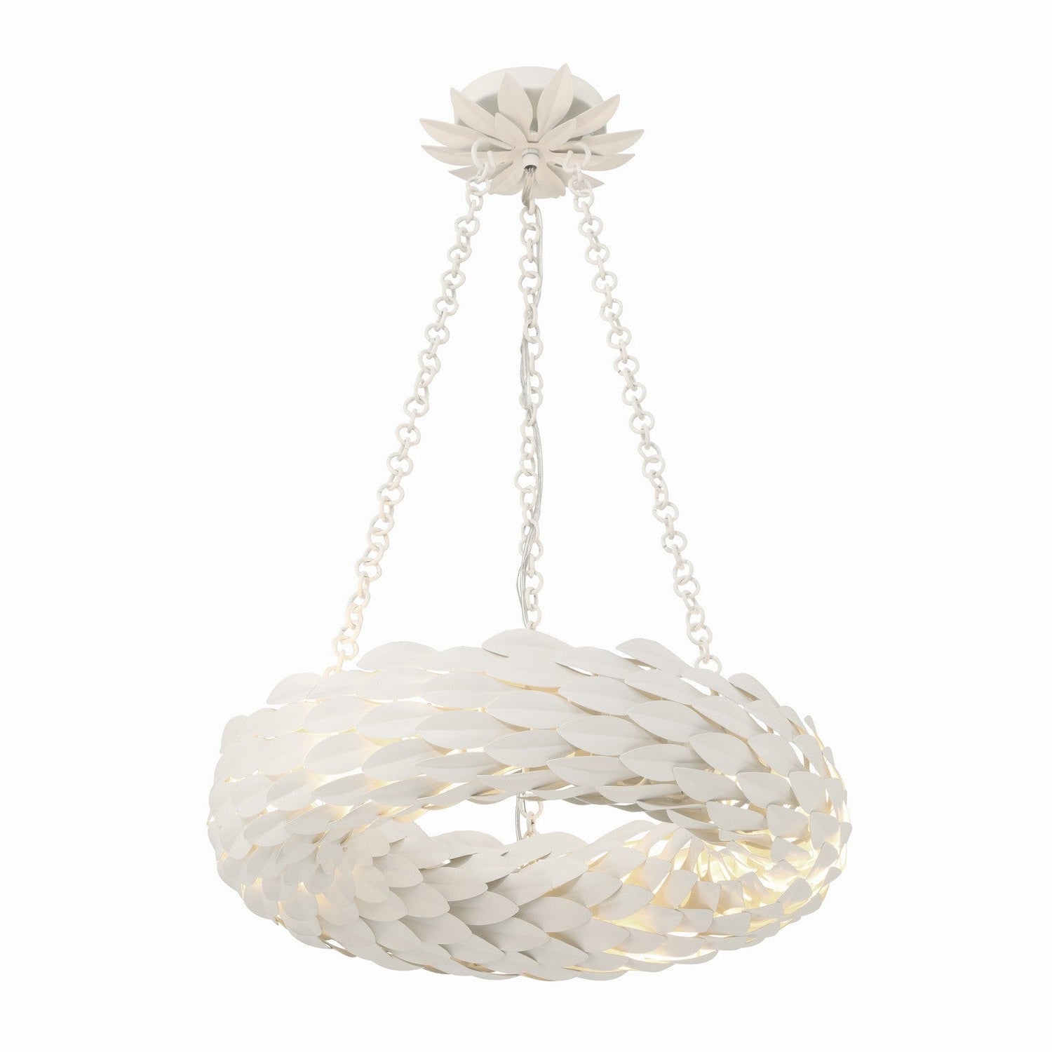 Crystorama - 535-MT - LED Chandelier - Broche - Matte White