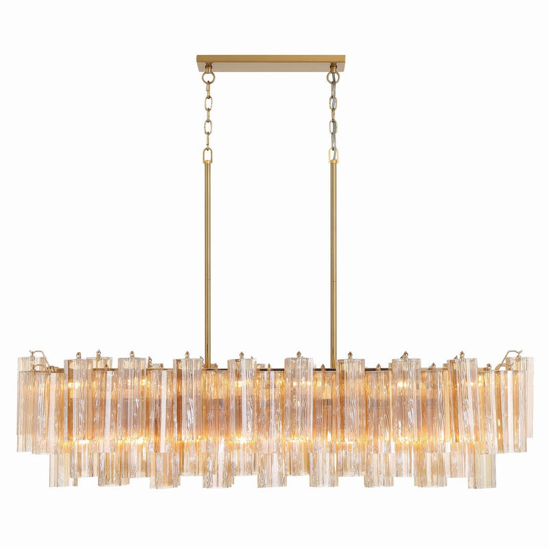 Crystorama - ADD-317-AG-AM - 14 Light Chandelier - Addis - Aged Brass