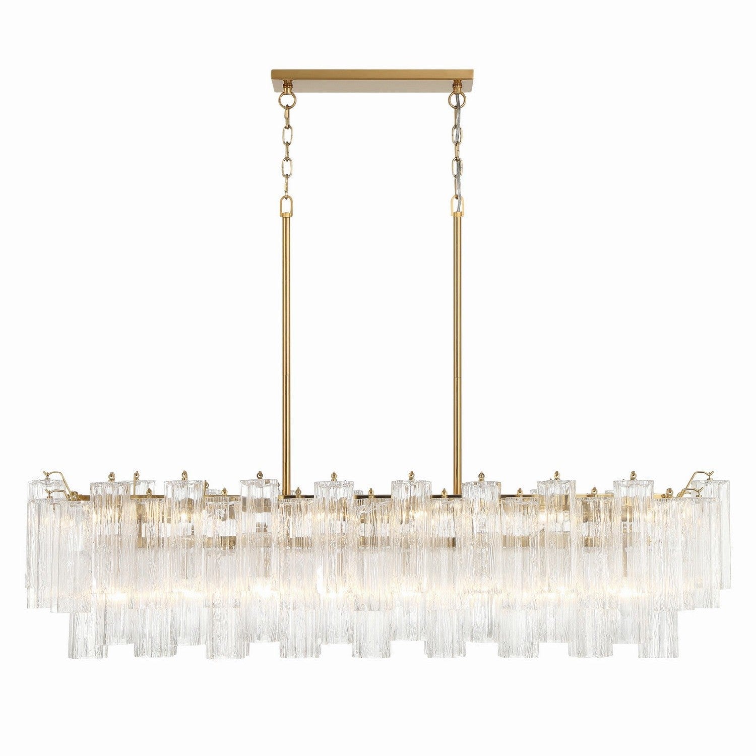 Crystorama - ADD-317-AG-CL - 14 Light Chandelier - Addis - Aged Brass