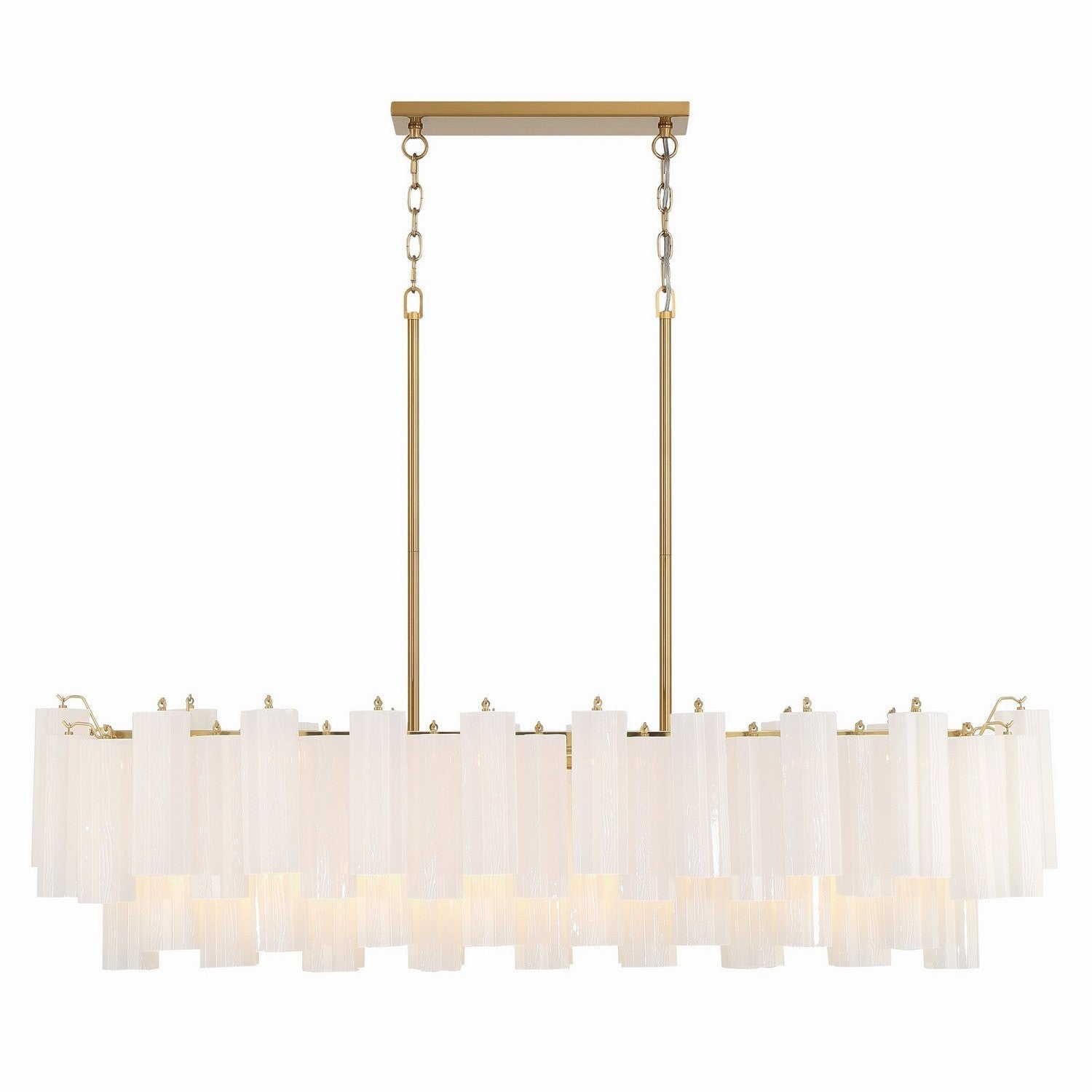 Crystorama - ADD-317-AG-WH - 14 Light Chandelier - Addis - Aged Brass