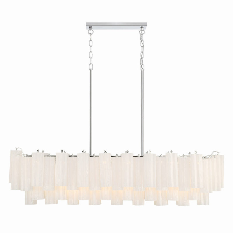 Crystorama - ADD-317-CH-WH - 14 Light Chandelier - Addis - Polished Chrome