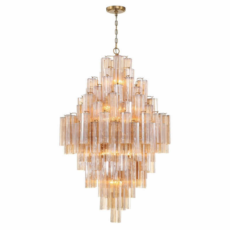 Crystorama - ADD-319-AG-AM - 20 Light Chandelier - Addis - Aged Brass