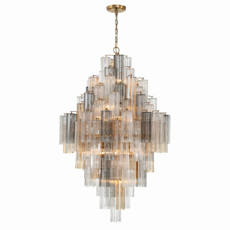 Crystorama - ADD-319-AG-AU - 20 Light Chandelier - Addis - Aged Brass