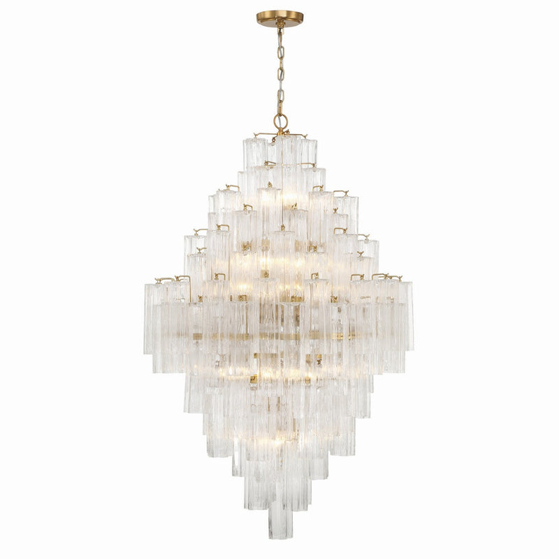Crystorama - ADD-319-AG-CL - 20 Light Chandelier - Addis - Aged Brass
