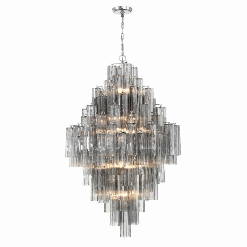 Crystorama - ADD-319-CH-SM - 20 Light Chandelier - Addis - Polished Chrome