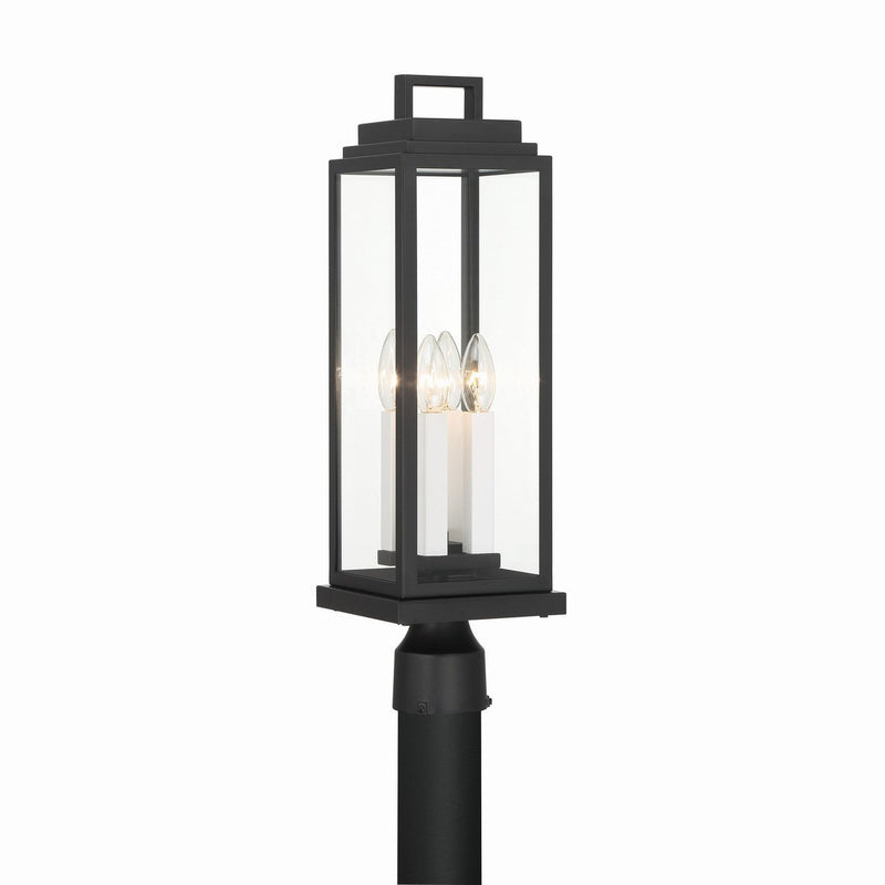 Crystorama - ASP-8919-MK - Four Light Outdoor Post Mount - Aspen - Matte Black