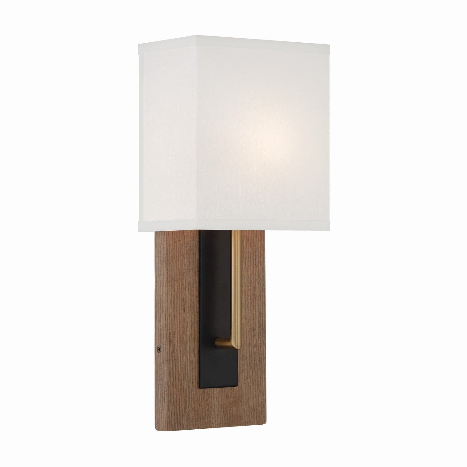 Crystorama - BRE-A3633-MK-VG - One Light Wall Sconce - Brent - Matte Black + Vibrant Gold