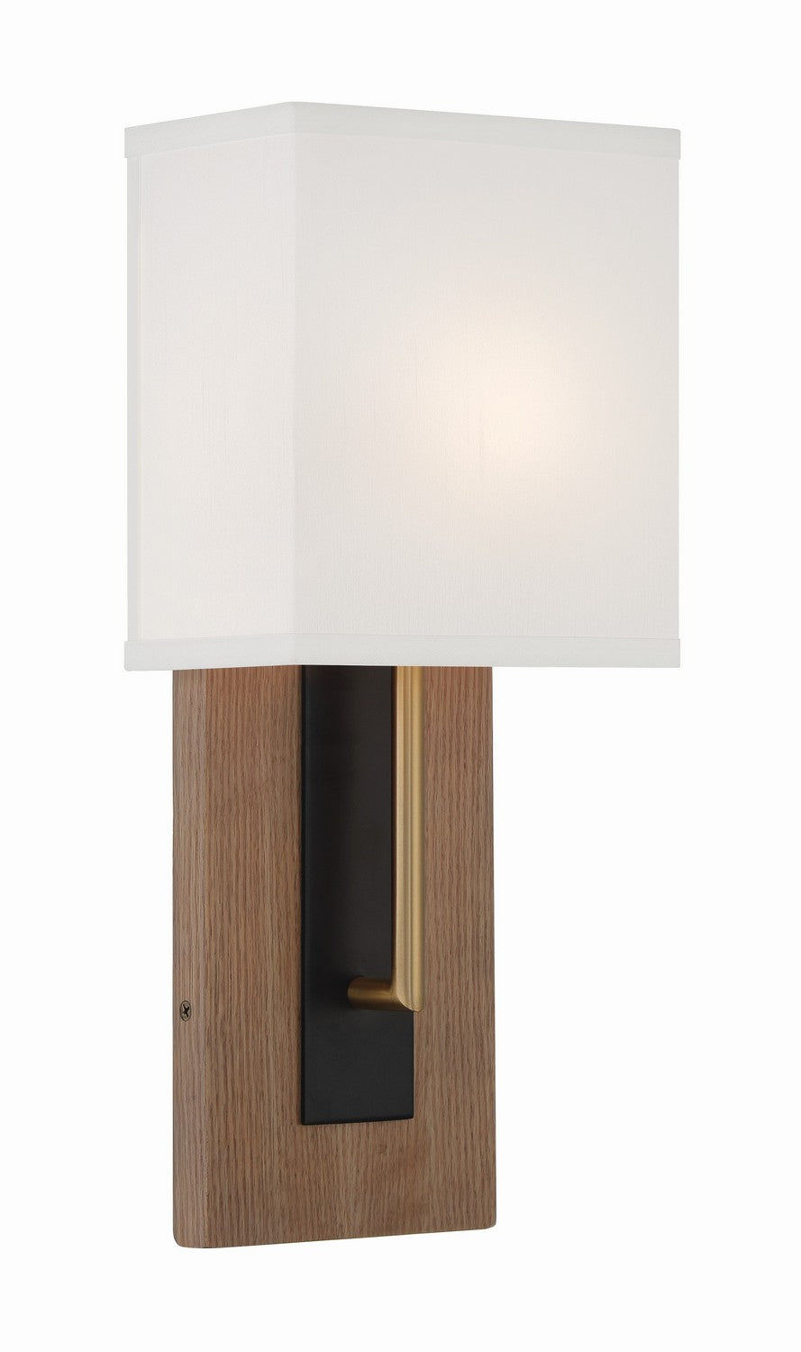 Crystorama - BRE-A3633-MK-VG - One Light Wall Sconce - Brent - Matte Black + Vibrant Gold