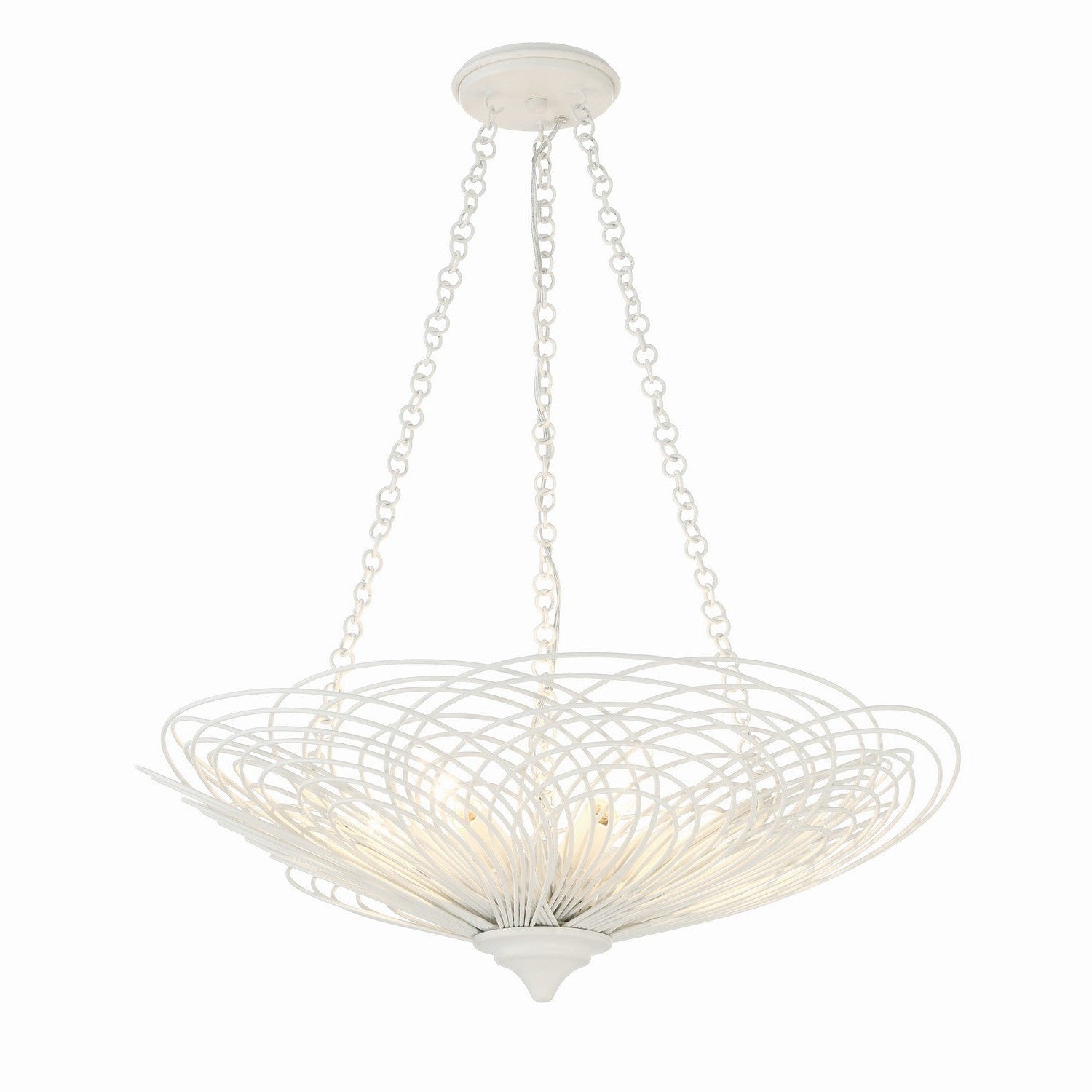 Crystorama - DOR-B7706-MT - Six Light Chandelier - Doral - Matte White
