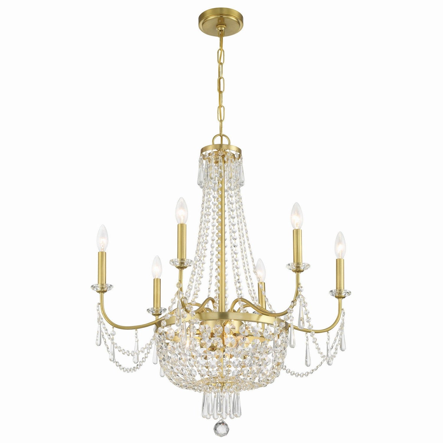 Crystorama - HWD-7709-AG - Nine Light Chandelier - Haywood - Aged Brass
