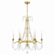 Crystorama - MAI-18606-GA - Six Light Chandelier - Maizey - Antique Gold