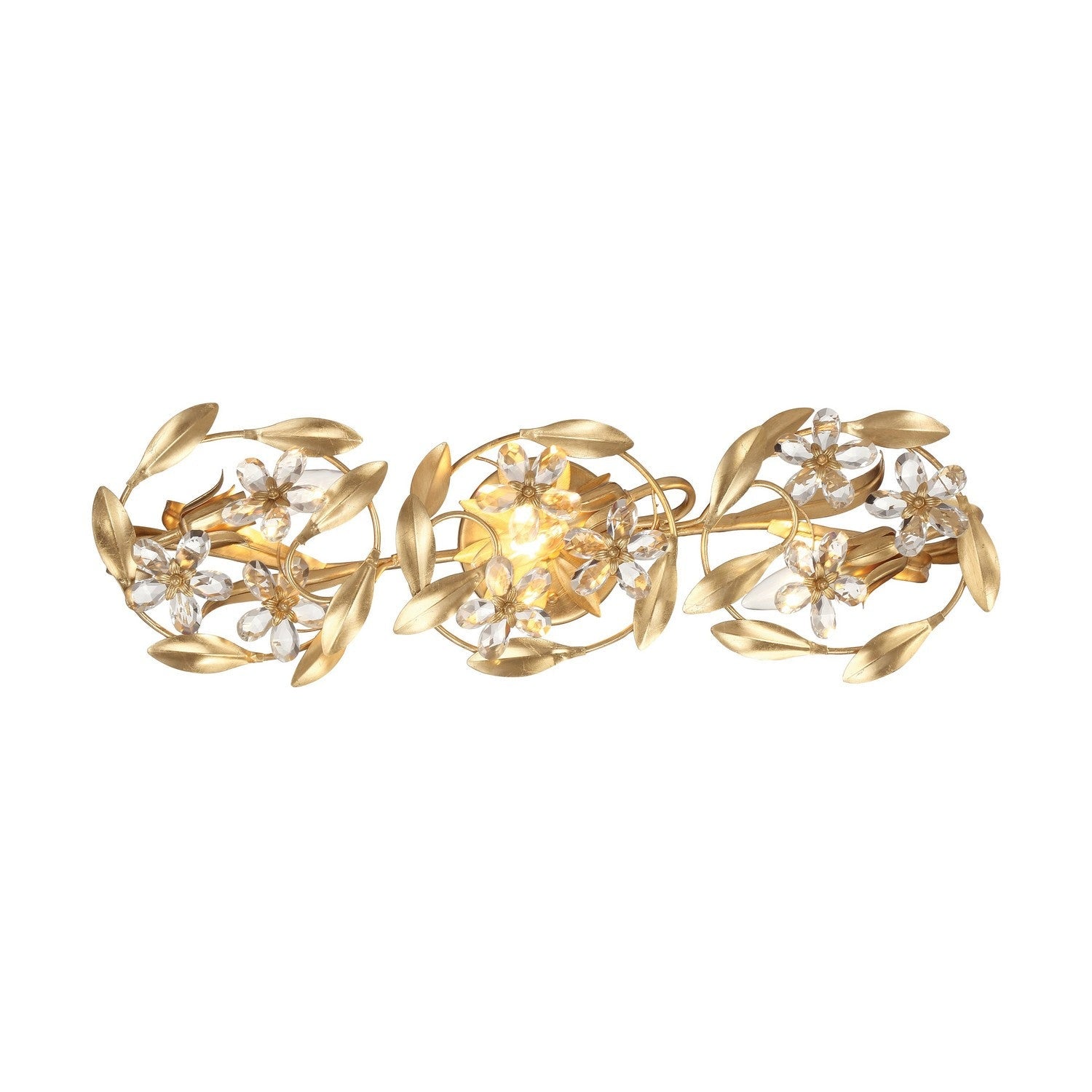 Crystorama - MSL-303-GA - Three Light Wall Sconce - Marselle - Antique Gold