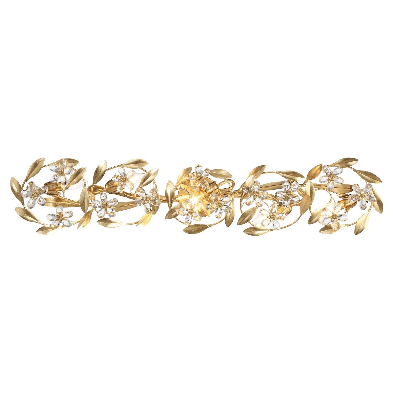 Crystorama - MSL-305-GA - Five Light Wall Sconce - Marselle - Antique Gold