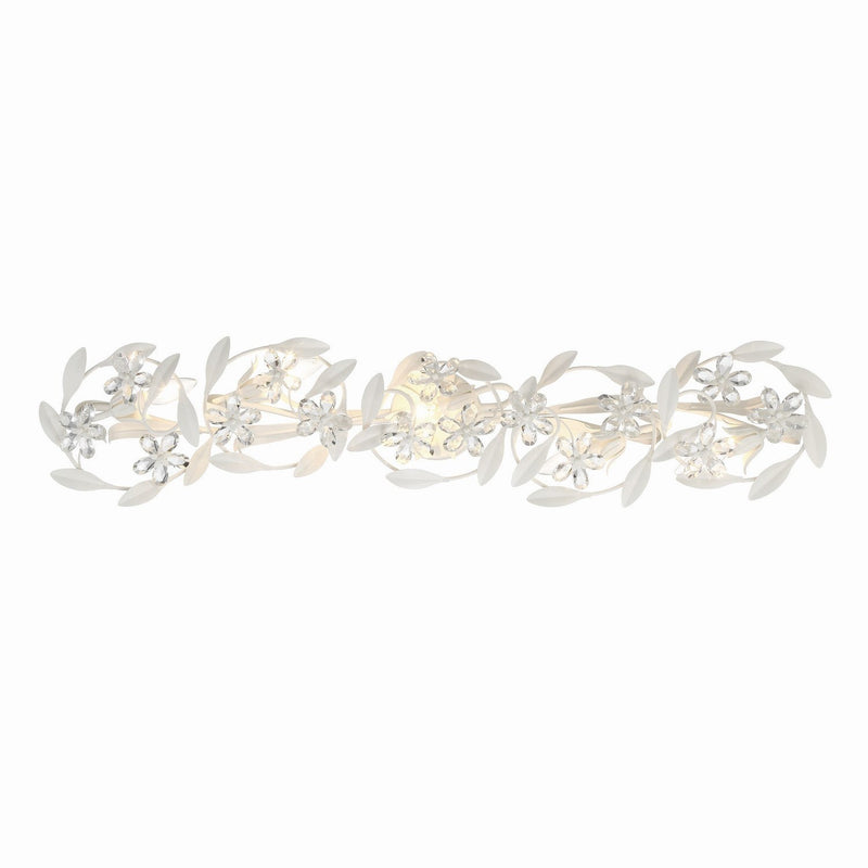 Crystorama - MSL-305-MT - Five Light Wall Sconce - Marselle - Matte White