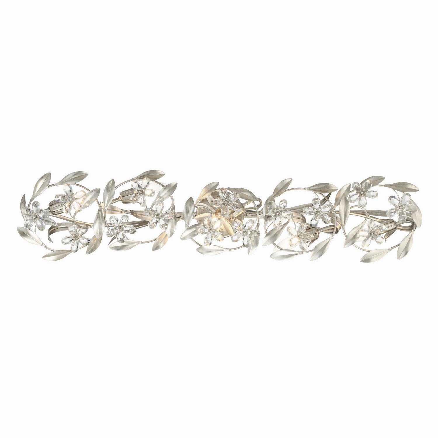 Crystorama - MSL-305-SA - Five Light Wall Sconce - Marselle - Antique Silver