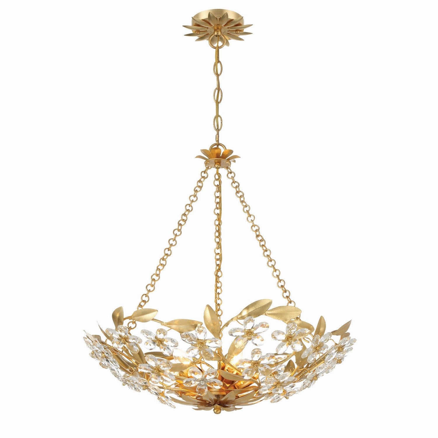 Crystorama - MSL-306-GA - Six Light Chandelier - Marselle - Antique Gold