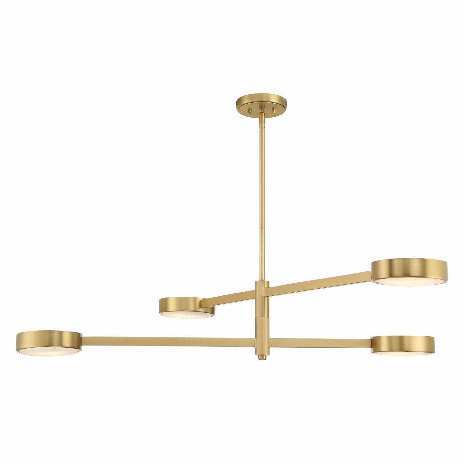 Crystorama - ORS-734-MG-ST - Four Light Chandelier - Orson - Modern Gold