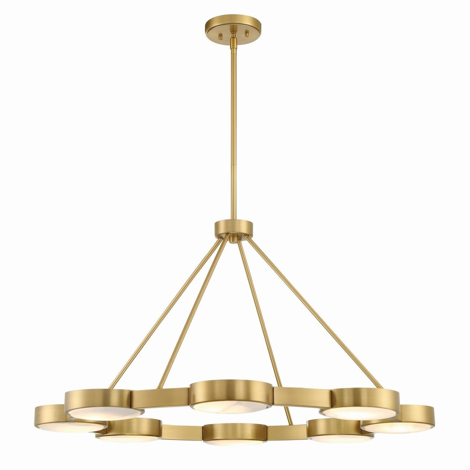 Crystorama - ORS-738-MG-ST - Eight Light Chandelier - Orson - Modern Gold